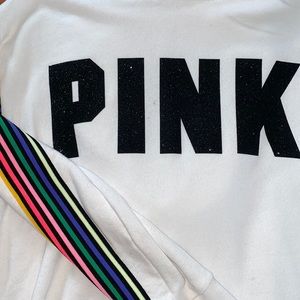 Pink rainbow sparkle hoodie